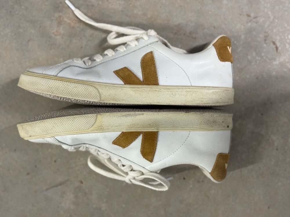 Veja Esplar Leather Sneakers in White Safran Suede Woman's Size 37 - Picture 5 of 6